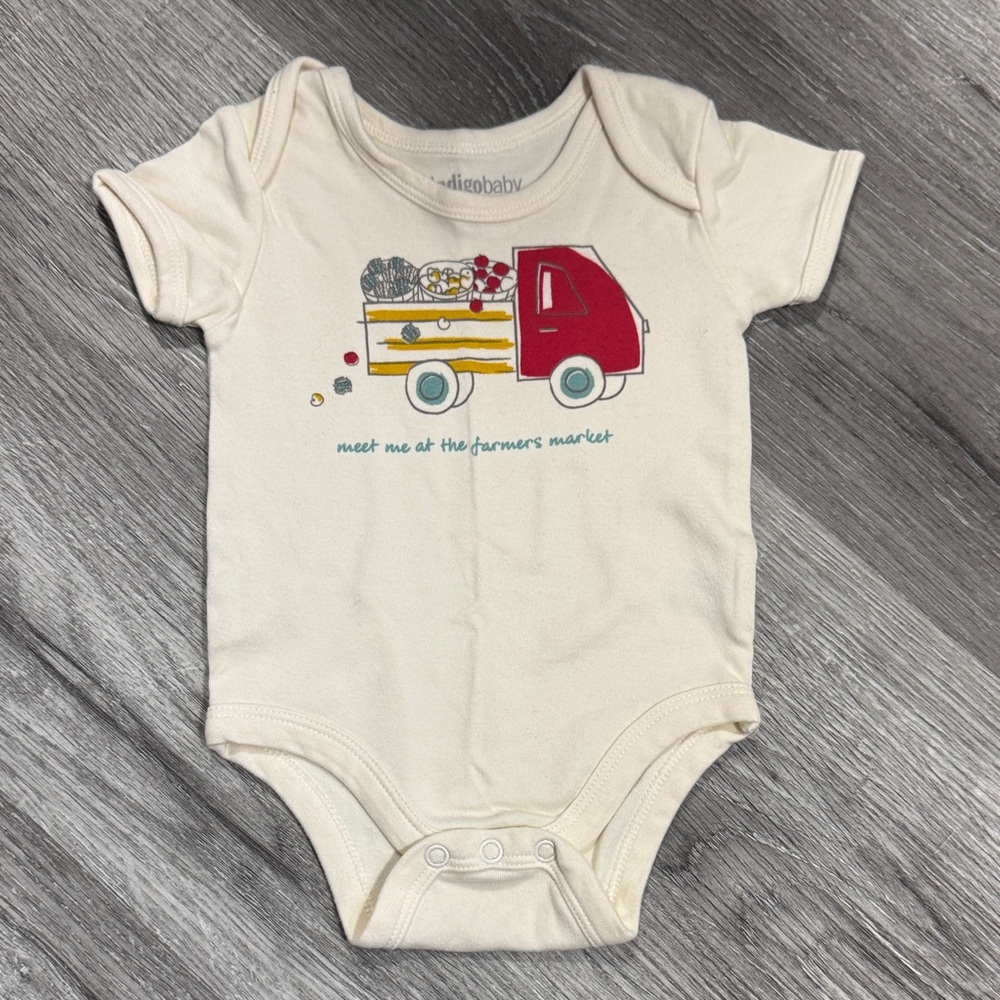 3/$20✨ NWOT Indigo Baby Farmers Market Onesie